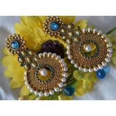 High Ended Designer Earrings in Antique Gold base